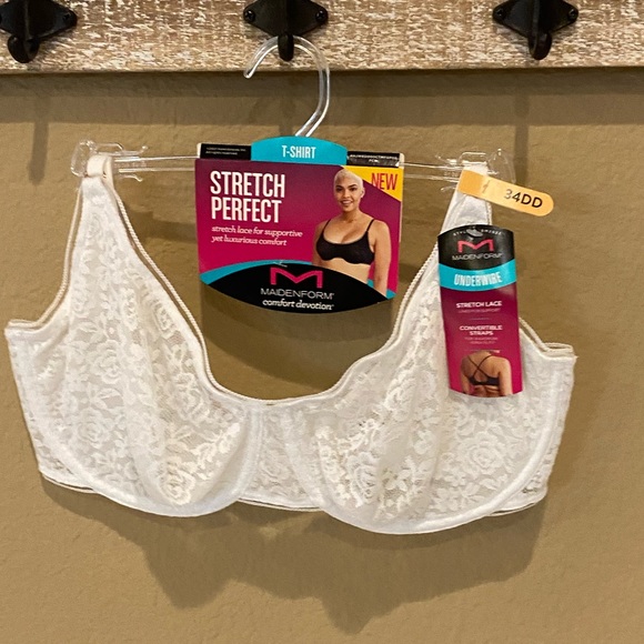 SALE NWT Stretch Lace Demi Bra in White - Picture 3 of 9